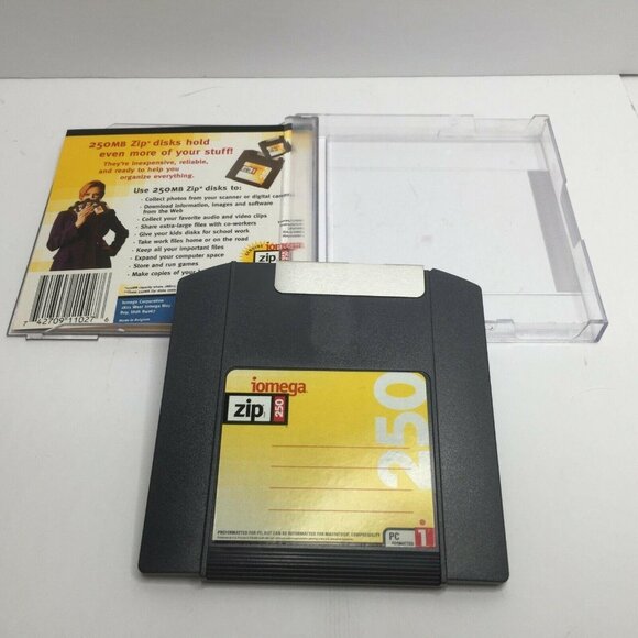 Iomega Zip 250MB Disk PC Formatted SuperFloppy Storage Media With Case - Picture 3 of 5